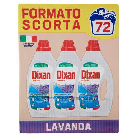 DIXAN Liquido Lavanda 3x24=72 Lavaggi 3 x 1.080 ml